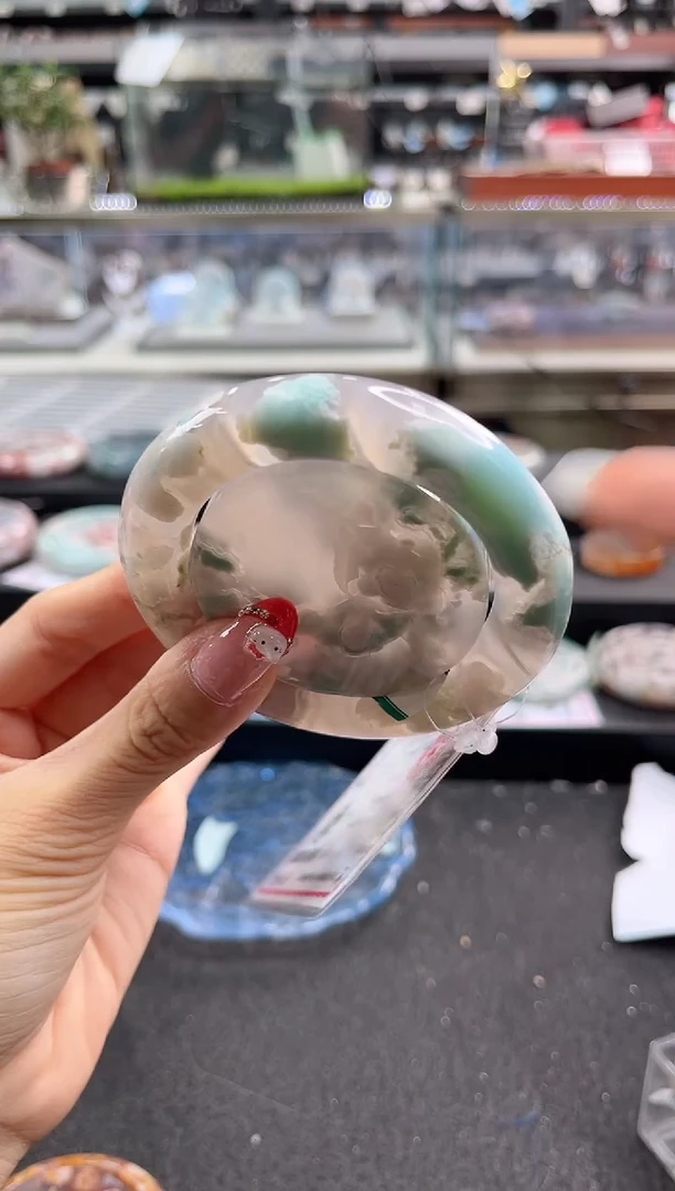 未镶嵌手镯石英质玉54圈口（赠品镯心）S9781