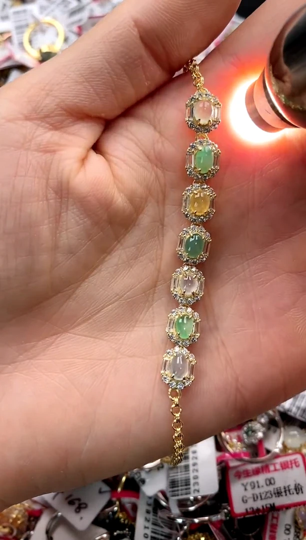 【闪购商品】翡翠戒指银S925镶嵌8888888    1