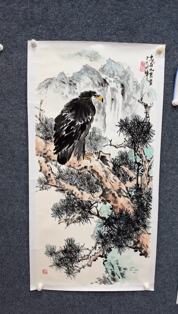 【闪购商品】国画1.18展馆-颜新辉四尺-志在九霄重