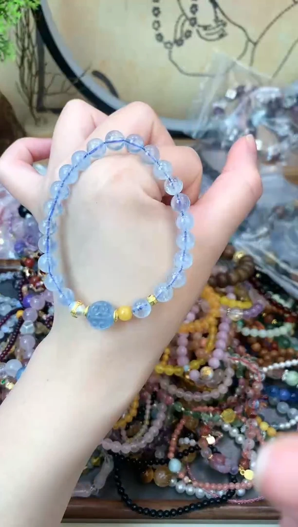 【闪购商品】海蓝宝石手链未镶嵌385手串