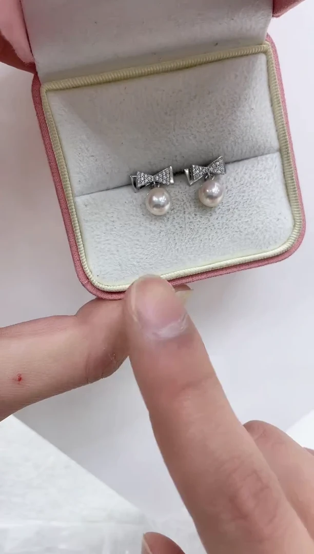 【闪购商品】海水珍珠耳饰银S925镶嵌海水珍珠耳饰