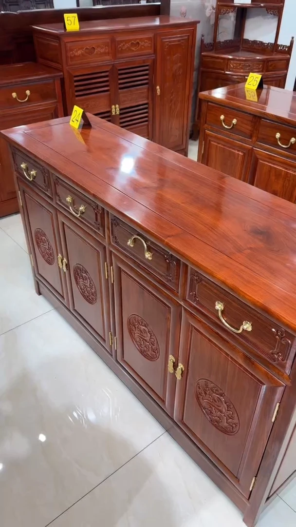 【闪购商品】花梨木类储物柜刺猬餐边柜138*40*80