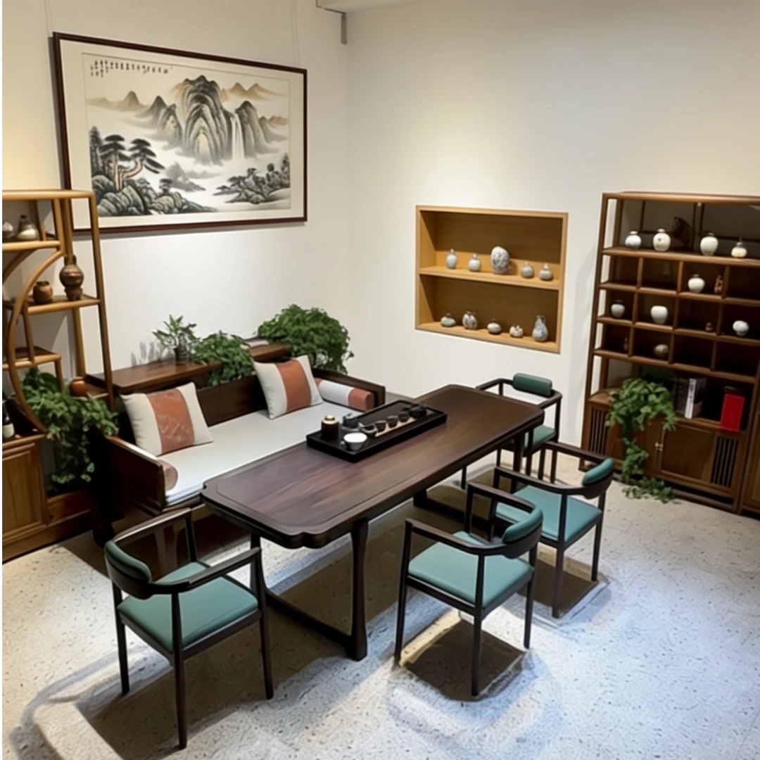 茶空间家具榫卯泡茶桌餐厅客厅茶几新中式木质