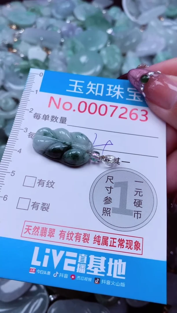 吊坠(不含链)未镶嵌翡翠7263