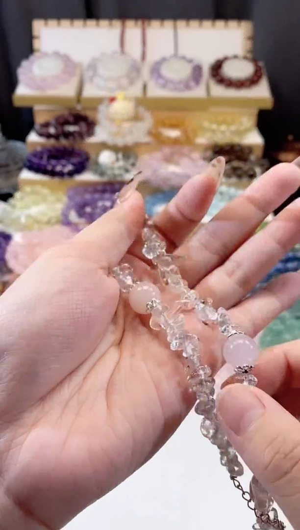 水晶手串未镶嵌白水晶