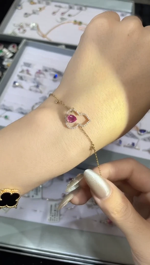 手链蓝宝石18K金镶嵌YB