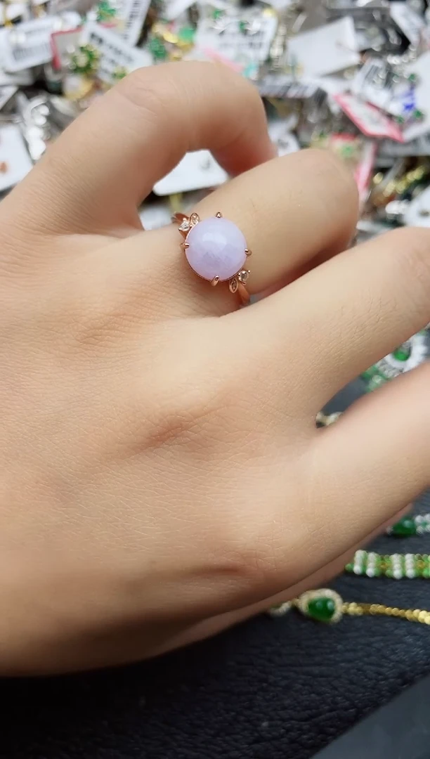 银S925镶嵌戒指翡翠1