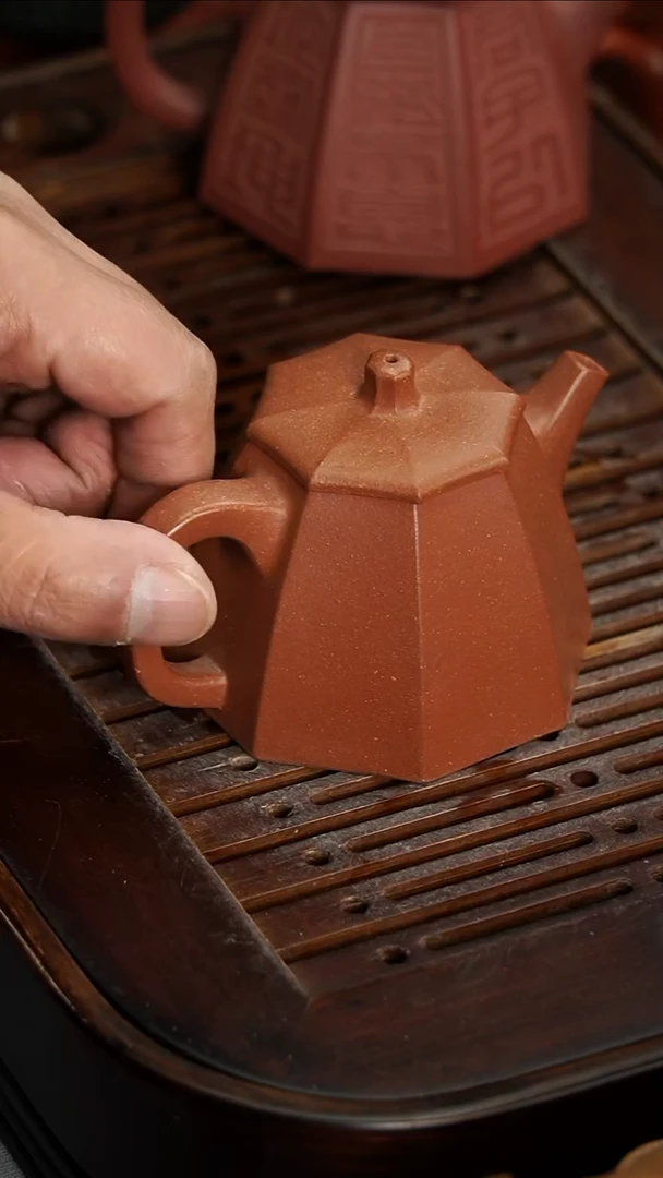 茶壶紫砂宜兴紫砂降坡小八方160毫升