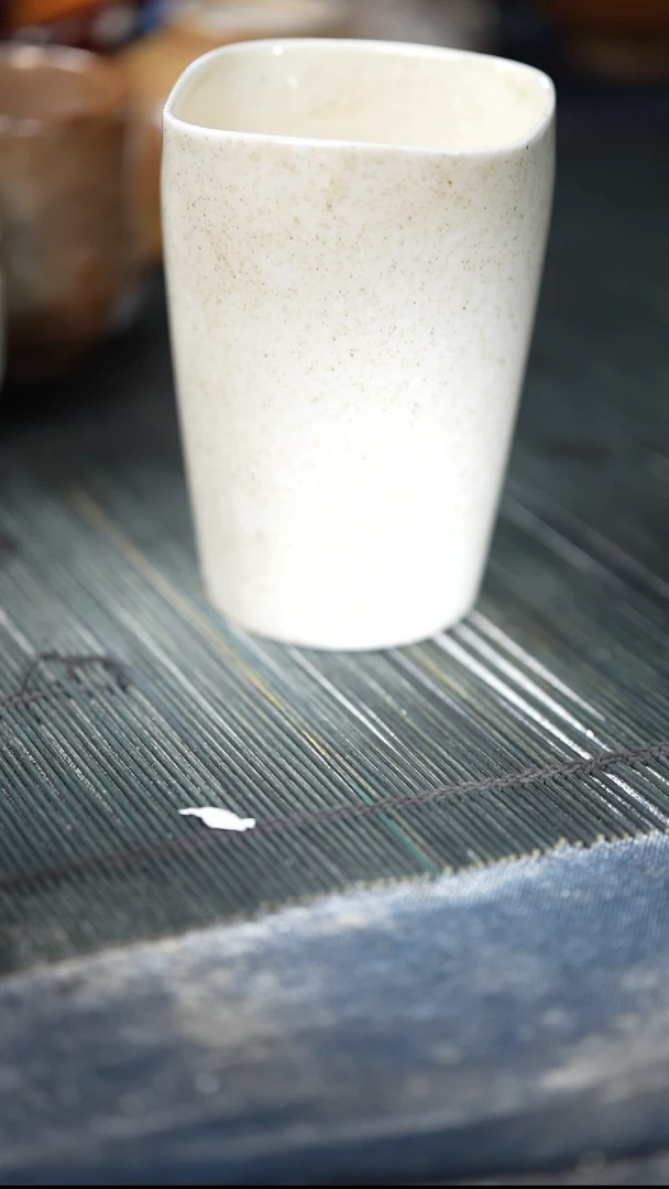 浪鬼家釉绘柴烧久*杯