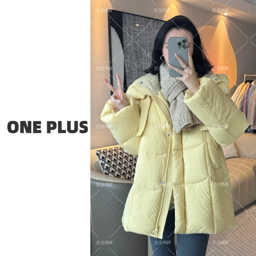 2025冬装保暖时尚显瘦连帽90白鸭绒羽绒服253108