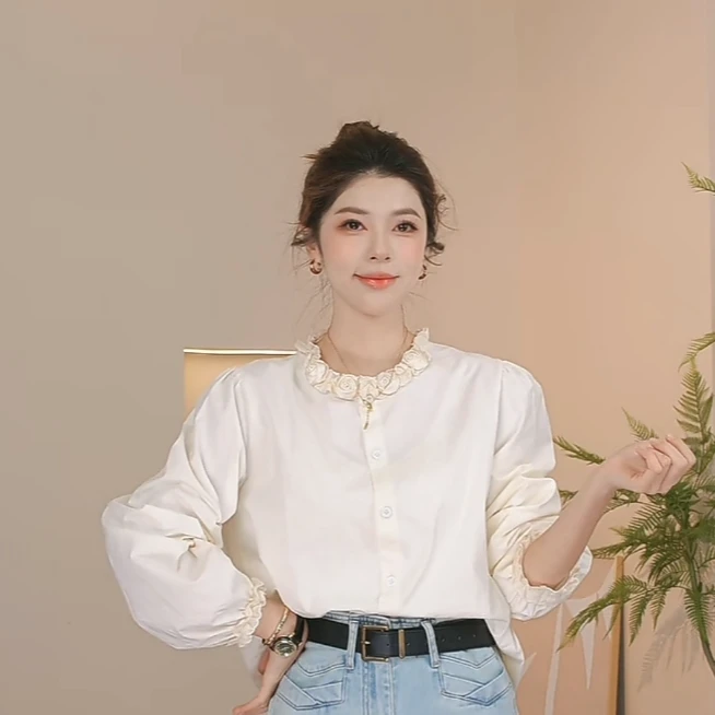 【C25】法式春季休闲风衬衫C25