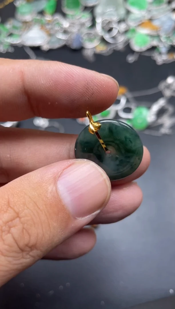 【闪购商品】翡翠颈饰18K金镶嵌塑寄售商品不退不换