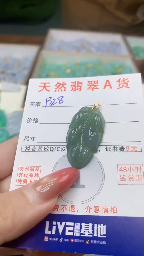颈饰银S925镶嵌翡翠天然A货翡翠挂件