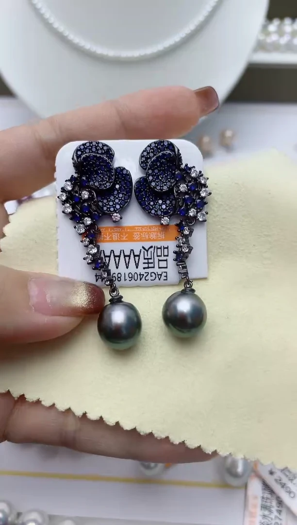 【闪购商品】海水珍珠耳饰银S925镶嵌W97