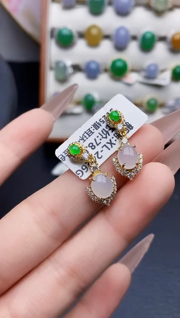 银S925镶嵌戒指翡翠5103