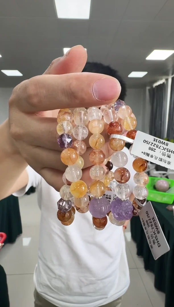 水晶手链未镶嵌7822JS 约8mm多样试发一件