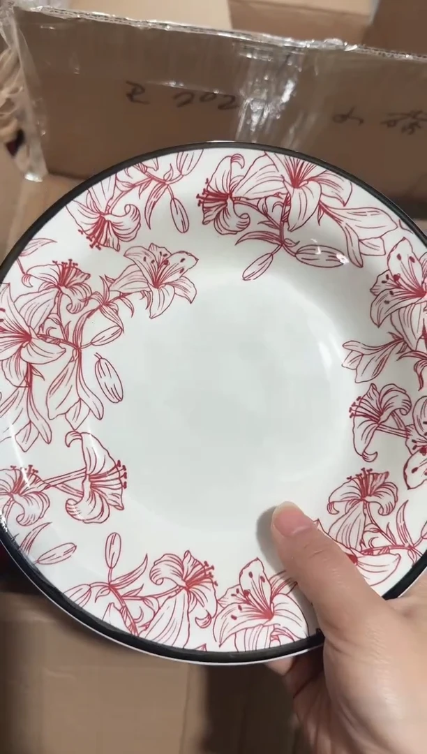 【8.3寸★4个】黑点针眼属正常陶瓷都有介意慎拍微瑕破损包赔