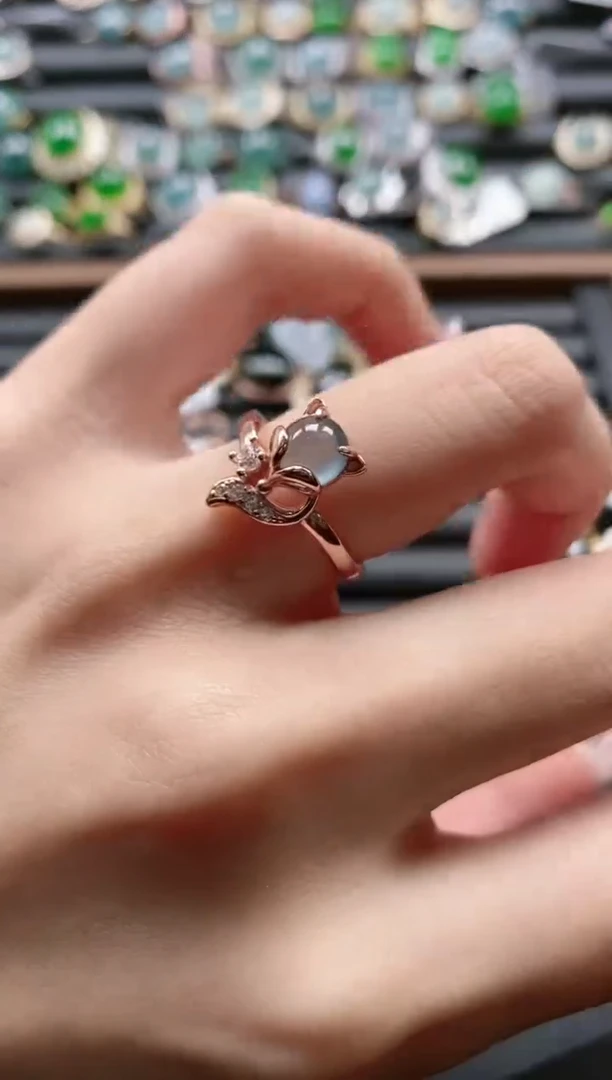 【闪购商品】翡翠戒指银S925镶嵌51151