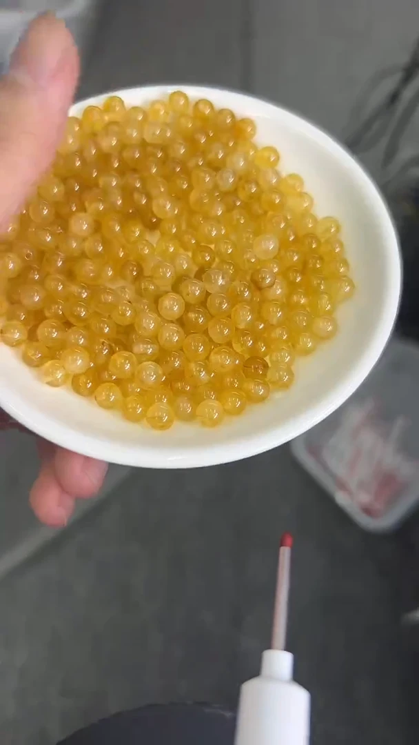 颈饰未镶嵌水晶W1846 金丝雀碧玺6MM*30颗