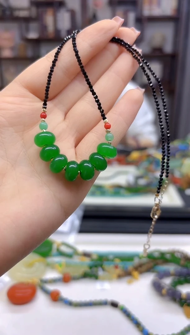 【闪购商品】翡翠颈饰未镶嵌DIY款X365