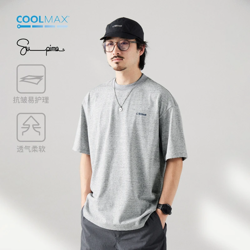 NothommeBLUE蓝岐夏季匹马棉吸湿速干T恤COOLMAX抗菌除臭短袖男