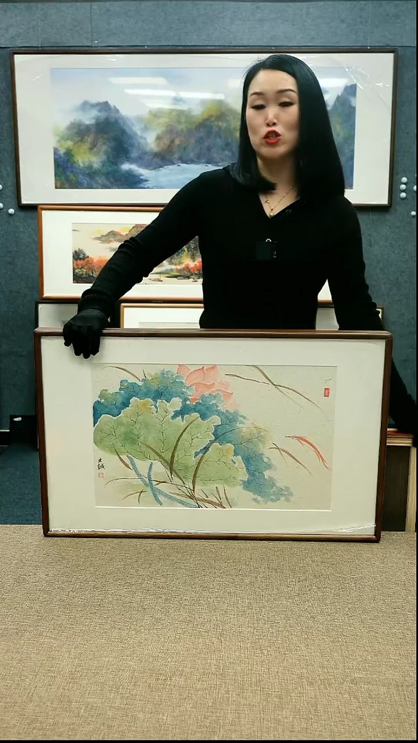 【闪购商品】国画放漏/文诚48*77带框