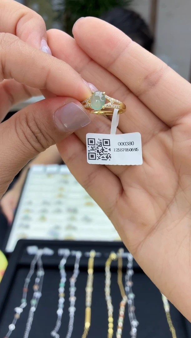银S925镶嵌戒指翡翠1111111