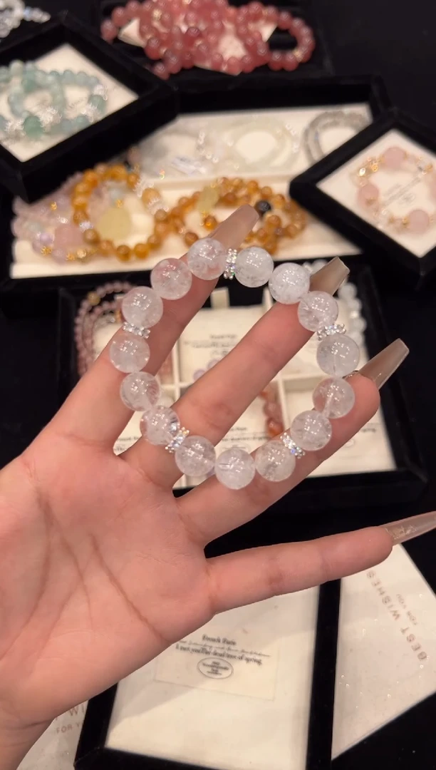 【闪购商品】水晶手链合金白阿赛手链x965
