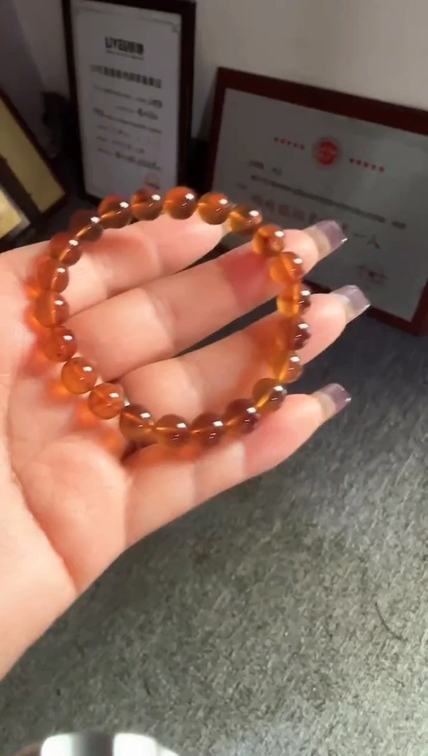 未镶嵌琥珀手串#2福利缅甸琥珀紫罗兰手串8mm