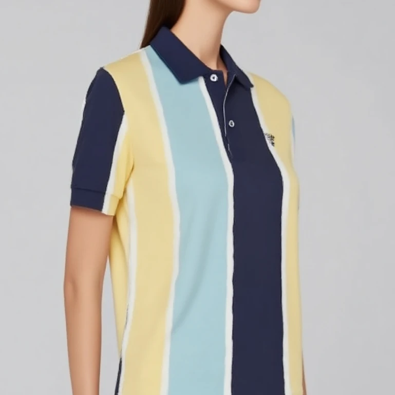 未使用 Prada/普拉达 条纹字母针织polo短袖 UMB335 S221 10MV
