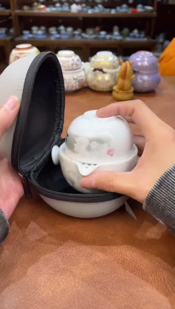 真的很便宜会开片的旅行茶具