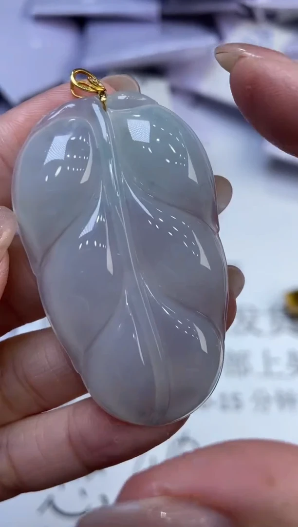 翡翠挂件18K金镶嵌317594