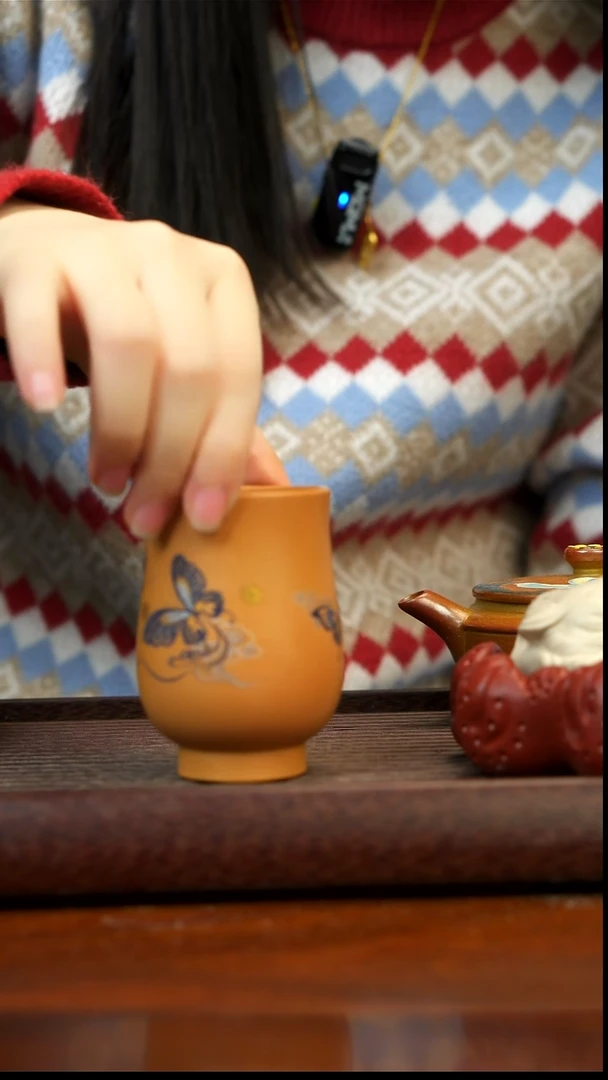 茶壶紫砂紫砂宜兴紫砂蝴蝶杯