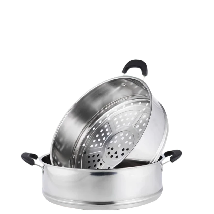 宏速电蒸锅蒸格配件蒸格201不锈钢加层防烫手柄大容量特大号蒸格