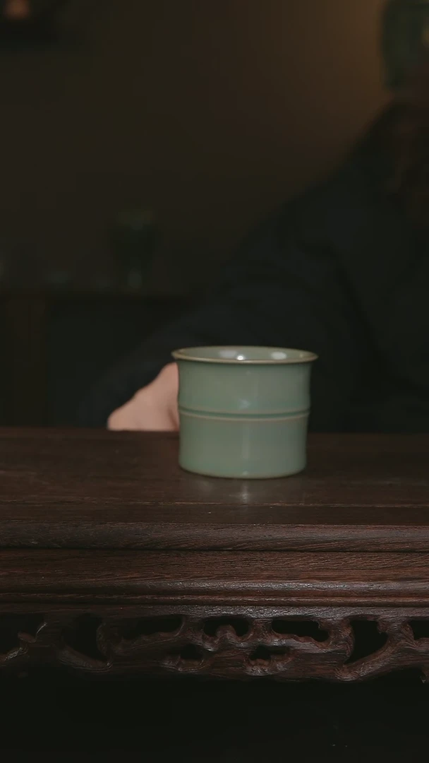 【闪购商品】其他仿古手工青绿竹节杯