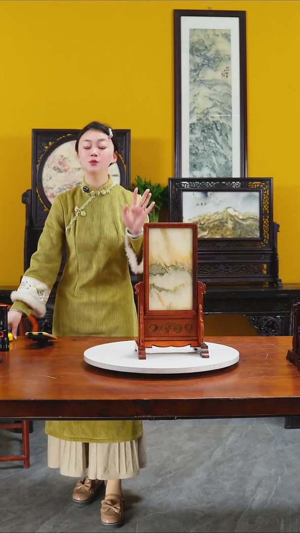 石材天然大理石画摆件