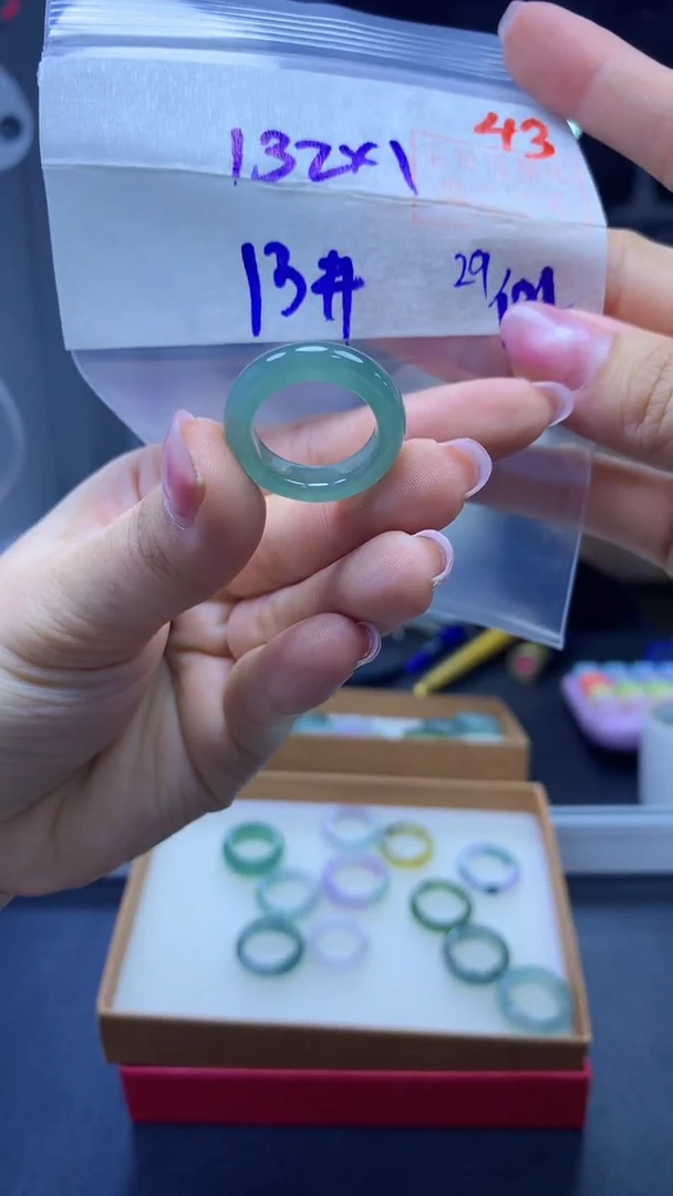 未镶嵌定制翡翠戒圈#132元-毛货需精细抛光