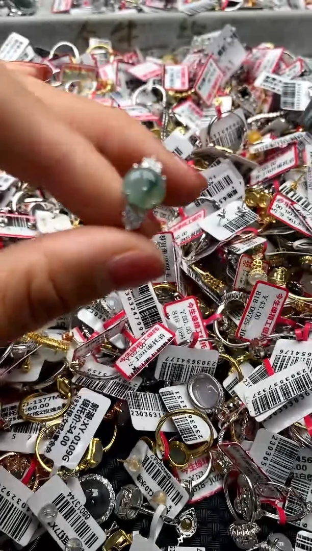 【闪购商品】翡翠戒指银S925镶嵌33333333   3