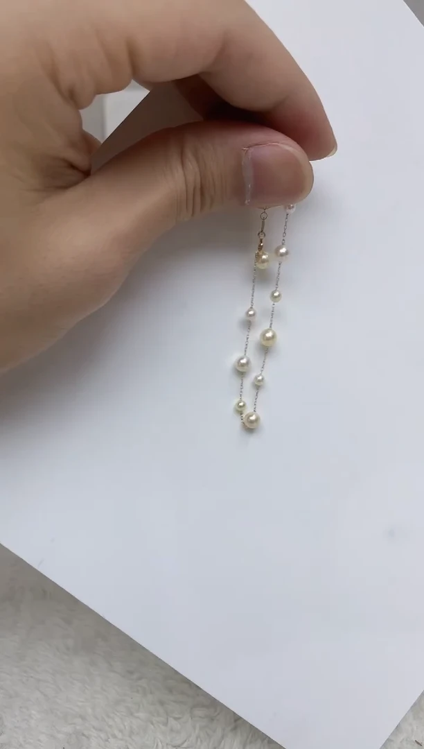 18K金镶嵌手链海水珍珠