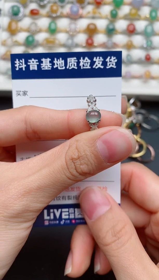 【闪购商品】翡翠戒指银S925镶嵌.................