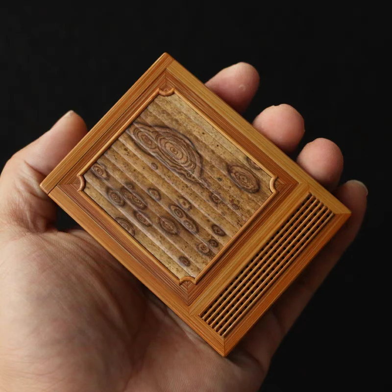 名家张圣林纯手工制作榫卯结构老玉竹梅鹿竹暗格黄蛉盒鸣虫盒虫具