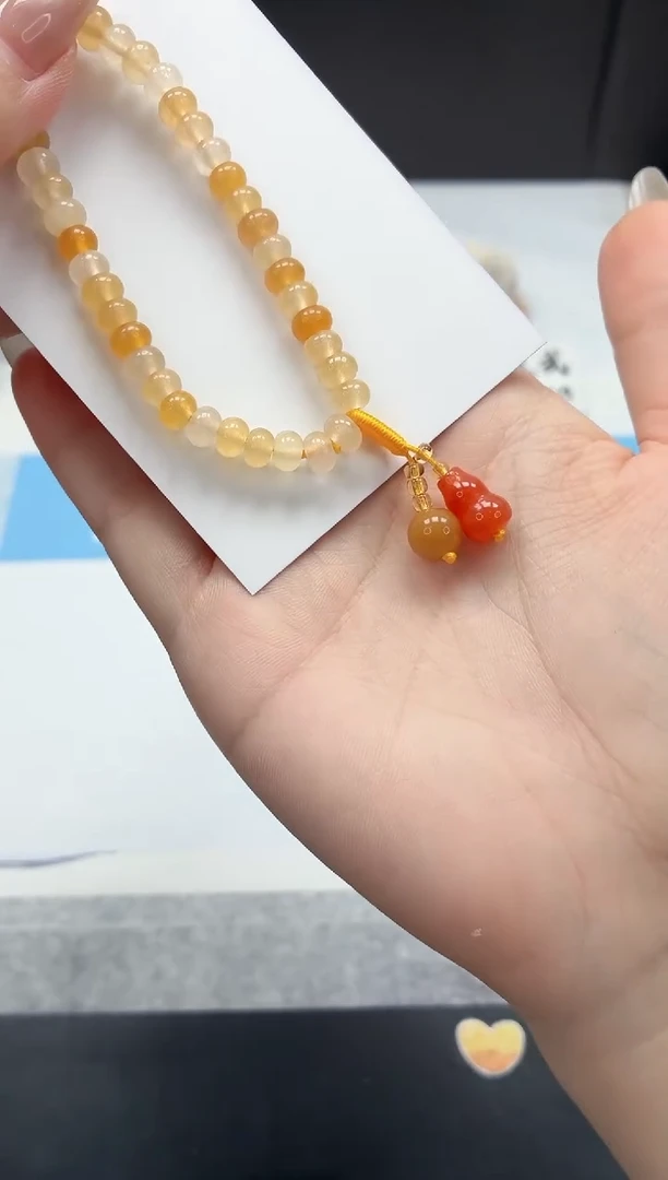 石英质玉手镯未镶嵌黄龙手串