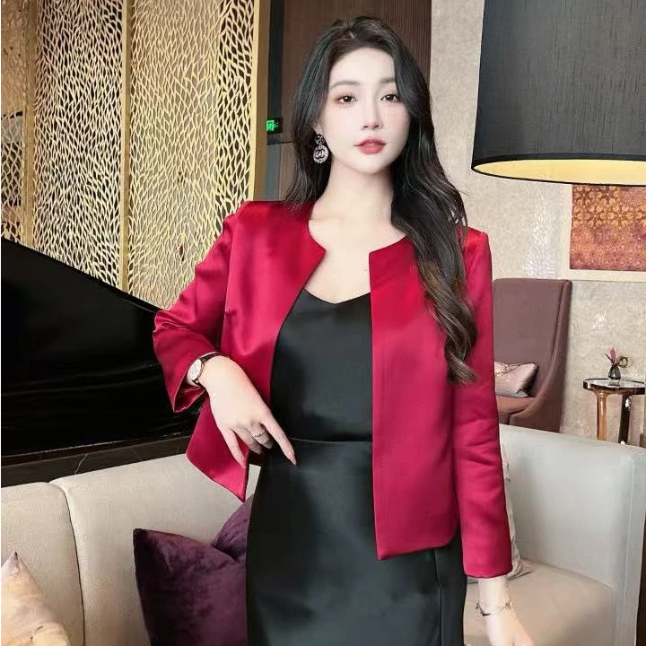 云澈服饰2025-6620显瘦百搭职业名媛气质西装外套（拍下备注号码）