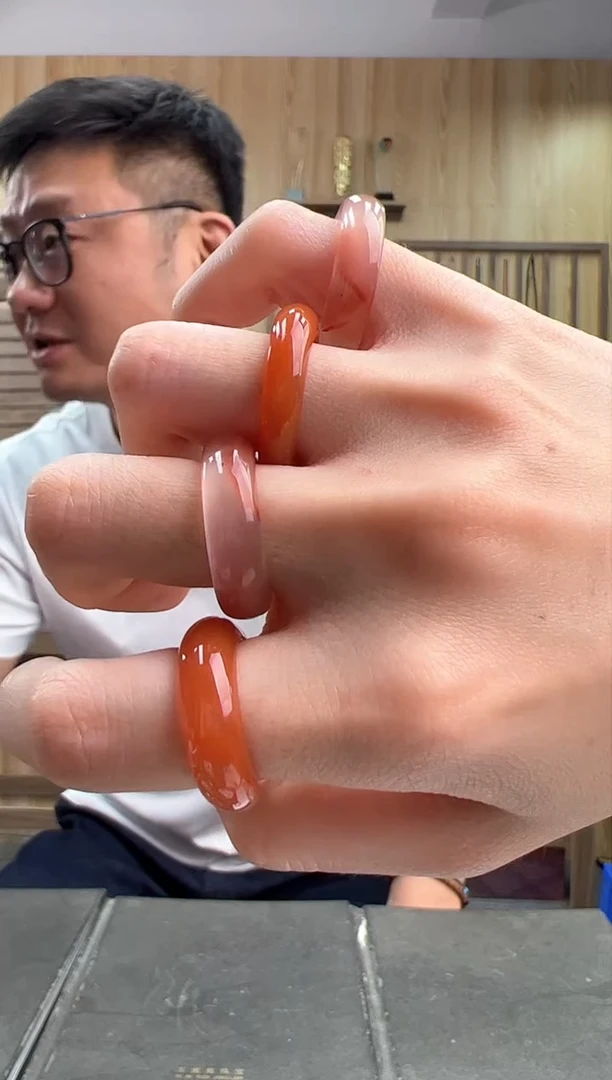 【闪购商品】南红玛瑙戒指未镶嵌南红戒指16mm