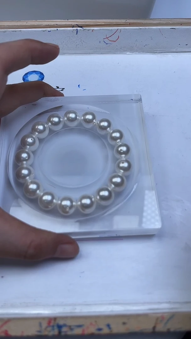 未镶嵌散珠拼合珍珠（马贝珠）B783 白贝珠12mm6个9元