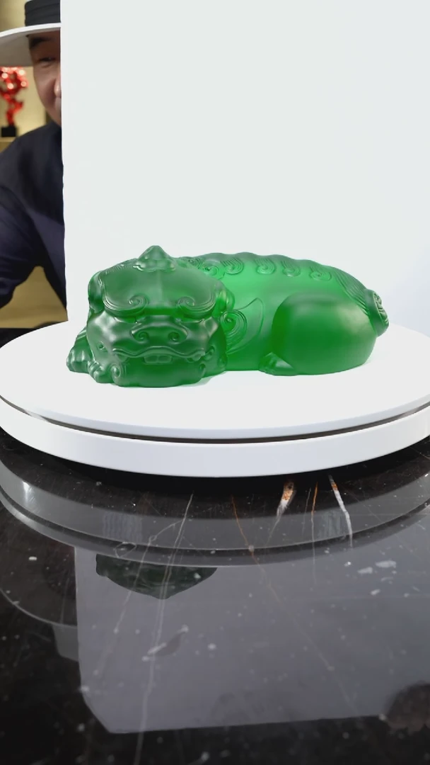 摆件0601055-3绿色卧福貔貅