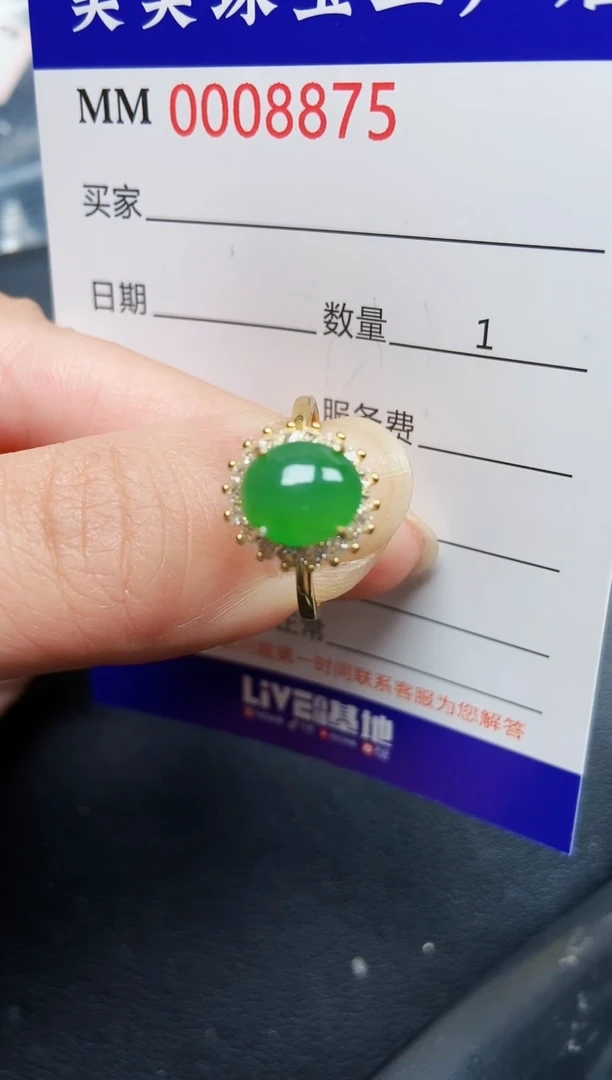 翡翠银S925镶嵌颈饰8875