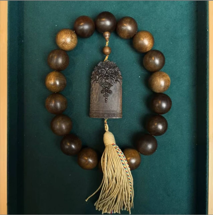 BH125【百韵轩】手持配无事牌沉香木配饰（多样性发货）