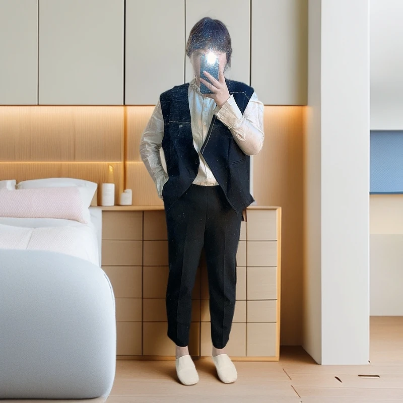 大码纸片人显瘦西裤