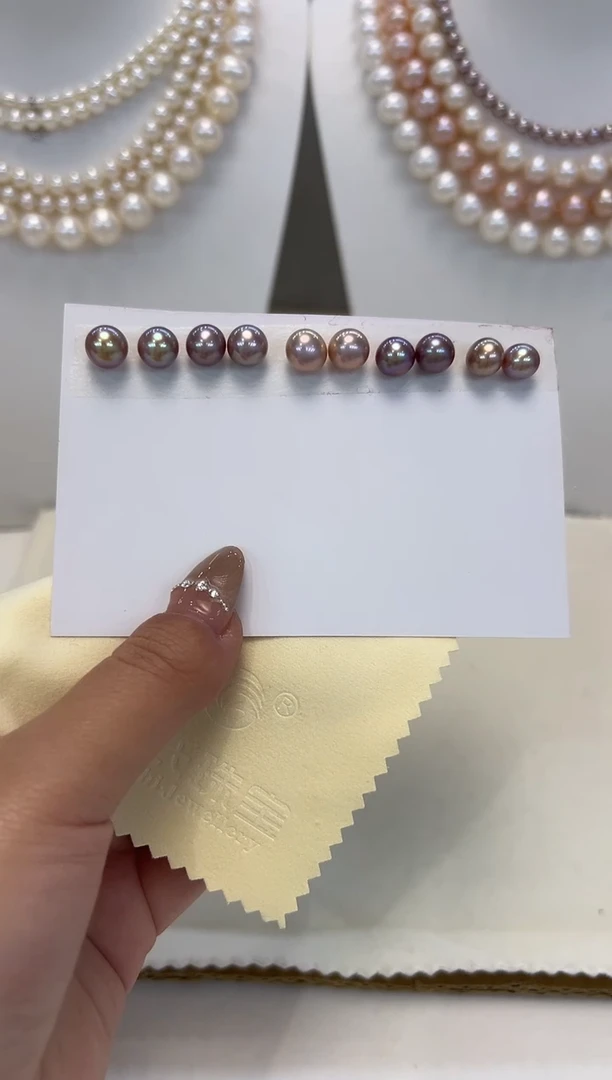 【闪购商品】淡水珍珠耳饰银S925镶嵌淡水无核圆珠耳钉